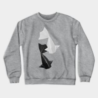 Black and White Origami fish pattern Crewneck Sweatshirt